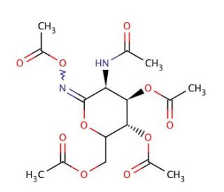 2-Acetamido-2-deoxy-D-gluconhydroximo-1,5-lactone 1,3,4,6-tetraacetate (CAS 132152-77-3) - chemical structure image