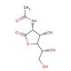 2-Acetamido-2-deoxy-D-mannono-1,4-lactone (CAS 28876-37-1) - chemical structure image