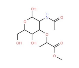 2-Acetamido-3-O-(D-1-carboxyethyl)-2-deoxy-2-D-glucose Methyl Ester (CAS 99689-20-0) - chemical structure image