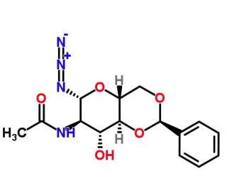 2-Acetamido-4,6-O-benzylidene-2-deoxy-beta-D-glucopyranosyl Azide (CAS 168397-51-1) - chemical structure image