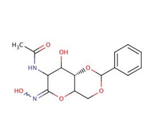 2-Acetamido-4,6-O-benzylidene-2-deoxy-D-gluconohydroximo-1,5-lactone (CAS 132063-03-7) - chemical structure image