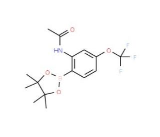 2-Acetamido-4-(trifluoromethoxy)phenylboronic acid, pinacol ester (CAS 1150271-56-9) - chemical structure image