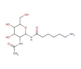 2-Acetamido-N-(e-aminocaproyl)-2-deoxy-&beta;-D-glucopyranosylamine (CAS 112898-10-9) - chemical structure image