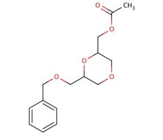 2-Acetate-6-[(phenylmethoxy)methyl]-1,4-dioxane-2-methanol - chemical structure image