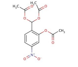 2-Acetoxy-4-nitro-benzaldiacetate (CAS 54362-25-3) - chemical structure image