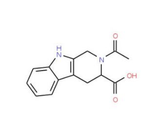 2-Acetyl-2,3,4,9-tetrahydro-1H-beta-carboline-3-carboxylic acid - chemical structure image