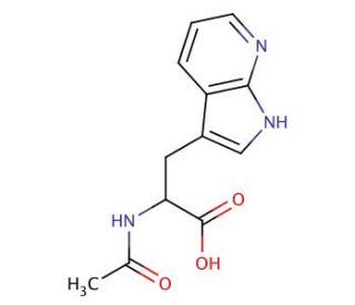 2-Acetyl-3-(1H-pyrrolo[2,3-b]pyridin-3-yl)-DL-alanine (CAS 63024-18-0) - chemical structure image