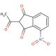 2-Acetyl-4-nitro-1,3-indanedione (CAS 25125-04-6) - chemical structure image
