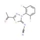 2-Acetyl-5-cyanimino-4-(2,6-difluorophenyl)-4,5-dihydro-1,3,4-thiadiazole - chemical structure image