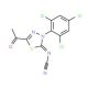 2-Acetyl-5-cyanimino-4,5-dihydro-4-(2,4,6-trichlorophenyl)-1,3,4-thiadiazole - chemical structure image