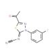 2-Acetyl-5-cyanimino-4,5-dihydro-4-(3-fluorophenyl)-1,3,4-thiadiazole - chemical structure image