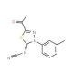 2-Acetyl-5-cyanimino-4,5-dihydro-4-(3-methylphenyl)-1,3,4-thiadiazole - chemical structure image