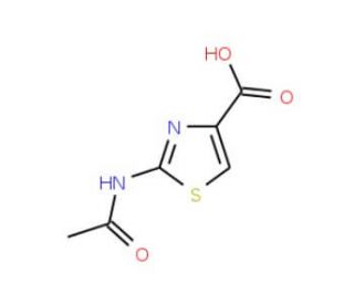 2-(Acetylamino)-1,3-thiazole-4-carboxylic acid (CAS 50602-38-5) - chemical structure image