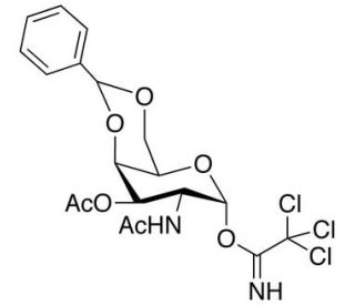 2-(Acetylamino)-2-deoxy-3-O-acetyl-4,6-O-benzylidene-&alpha;-D-galactopyranose Trichloroacetimidate - chemical structure image