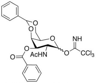 2-(Acetylamino)-2-deoxy-3-O-benzoyl-4,6-O-benzylidene-D-galactopyranose Trichloroacetimidate - chemical structure image