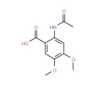 2-(acetylamino)-4,5-dimethoxybenzoic acid (CAS 145352-75-6) - chemical structure image