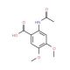 2-(acetylamino)-4,5-dimethoxybenzoic acid (CAS 145352-75-6) - chemical structure image