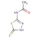 2-Acetylamino-5-mercapto-1,3,4-thiadiazole (CAS 32873-56-6) - chemical structure image