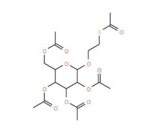 2-(Acetylthio)ethyl 2,3,4,6-tetra-O-acetyl-b-D-glucopyranoside (CAS 34044-34-3) - chemical structure image