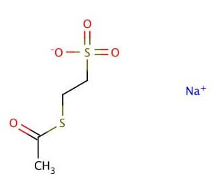 2-Acetylthioethanesulfonic Acid Sodium Salt - chemical structure image