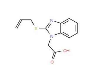 (2-Allylsulfanyl-benzoimidazol-1-yl)-acetic acid (CAS 312754-94-2) - chemical structure image