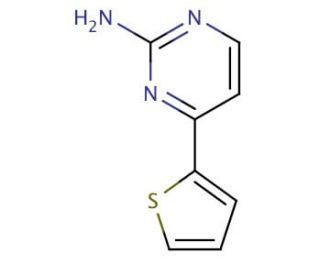 2-amine-4-(thiophen-2-yl)-pyrimidine (CAS 154321-60-5) - chemical structure image