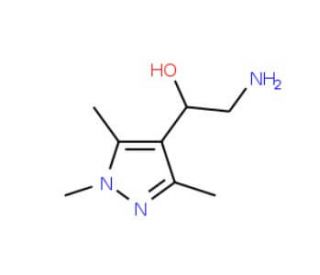 2-amino-1-(1,3,5-trimethyl-1H-pyrazol-4-yl)ethanol - chemical structure image