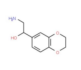 2-Amino-1-(2,3-dihydro-benzo[1,4]dioxin-6-yl]-ethanol (CAS 4384-99-0) - chemical structure image