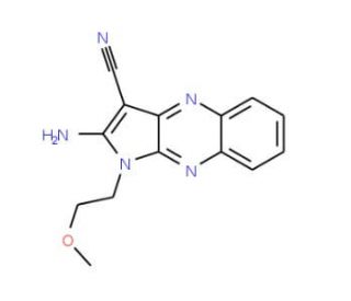 2-Amino-1-(2-methoxy-ethyl)-1H-pyrrolo[2,3-b]quinoxaline-3-carbonitrile - chemical structure image