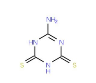 2-Amino-1,3,5-triazine-4,6-dithiol (CAS 2770-75-4) - chemical structure image