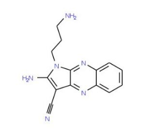 2-Amino-1-(3-amino-propyl)-1H-pyrrolo[2,3-b]quinoxaline-3-carbonitrile - chemical structure image