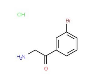 2-Amino-1-(3-bromo-phenyl)-ethanone hydrochloride - chemical structure image