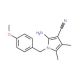 2-Amino-1-(4-methoxybenzyl)-4,5-dimethyl-1H-pyrrole-3-carbonitrile - chemical structure image