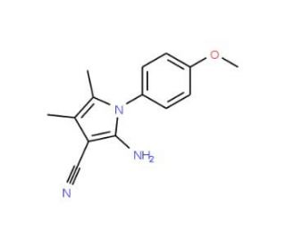 2-amino-1-(4-methoxyphenyl)-4,5-dimethyl-1H-pyrrole-3-carbonitrile (CAS 72578-38-2) - chemical structure image