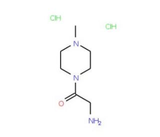 2-Amino-1-(4-methyl-piperazin-1-yl)-ethanone dihydrochloride (CAS 146788-11-6) - chemical structure image