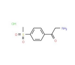 2-Amino-1-[4-(methylsulfonyl)phenyl]-1-ethanonehydrochloride (CAS 102871-96-5) - chemical structure image