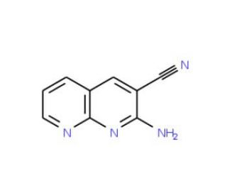 2-Amino-[1,8]naphthyridine-3-carbonitrile (CAS 15935-95-2) - chemical structure image