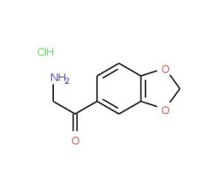2-Amino-1-benzo[1,3]dioxol-5-yl-ethanone hydrochloride - chemical structure image