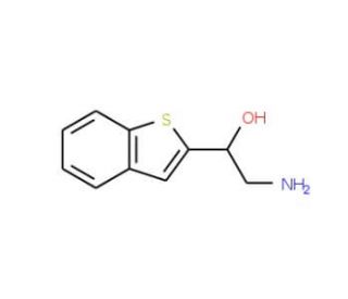 2-Amino-1-benzo[b]thiophen-2-yl-ethanol - chemical structure image