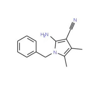 2-Amino-1-benzyl-4,5-dimethyl-1H-pyrrole-3-carbonitrile (CAS 55817-72-6) - chemical structure image