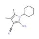 2-amino-1-cyclohexyl-4,5-dimethyl-1H-pyrrole-3-carbonitrile (CAS 55817-74-8) - chemical structure image