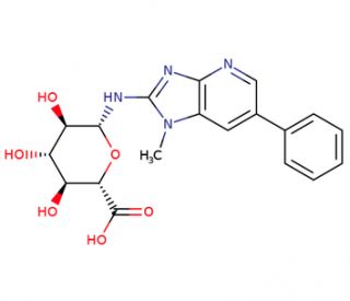 2-Amino-1-methyl-6-phenylimidazo[4,5-b]pyridine N-&beta;-D-Glucuronide (CAS 133084-70-5) - chemical structure image