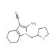 2-amino-1-(tetrahydrofuran-2-ylmethyl)-4,5,6,7-tetrahydro-1H-indole-3-carbonitrile - chemical structure image