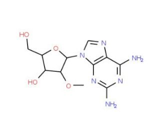 2-Amino-2&prime;-O-methyladenosine (CAS 80791-87-3) - chemical structure image