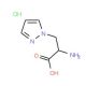 2-amino-3-(1H-pyrazol-1-yl)propanoic acid hydrochloride - chemical structure image