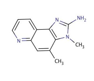 2-Amino-3,4-dimethyl-3H-imidazo[4,5-f]quinoline (CAS 77094-11-2) - chemical structure image