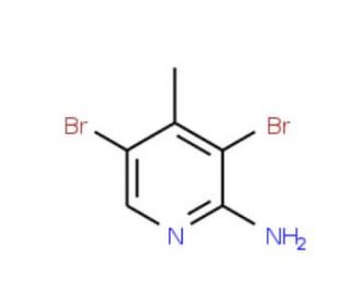 2-Amino-3,5-dibromo-4-methylpyridine (CAS 3430-29-3) - chemical structure image