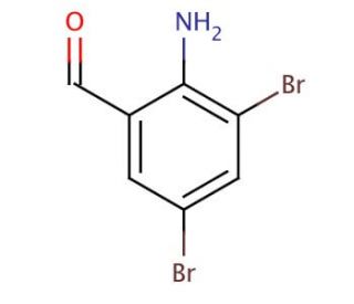 2-Amino-3,5-dibromobenzaldehyde (CAS 50910-55-9) - chemical structure image