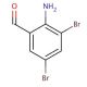 2-Amino-3,5-dibromobenzaldehyde (CAS 50910-55-9) - chemical structure image