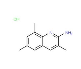 2-Amino-3,6,8-trimethylquinoline hydrochloride (CAS 1170570-75-8) - chemical structure image